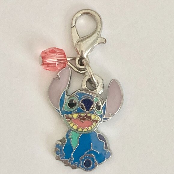 Vintage Disney Lilo & Stitch Alien Clip On Charm Purse Bag Zipper Pull Signed - Picture 2 of 7
